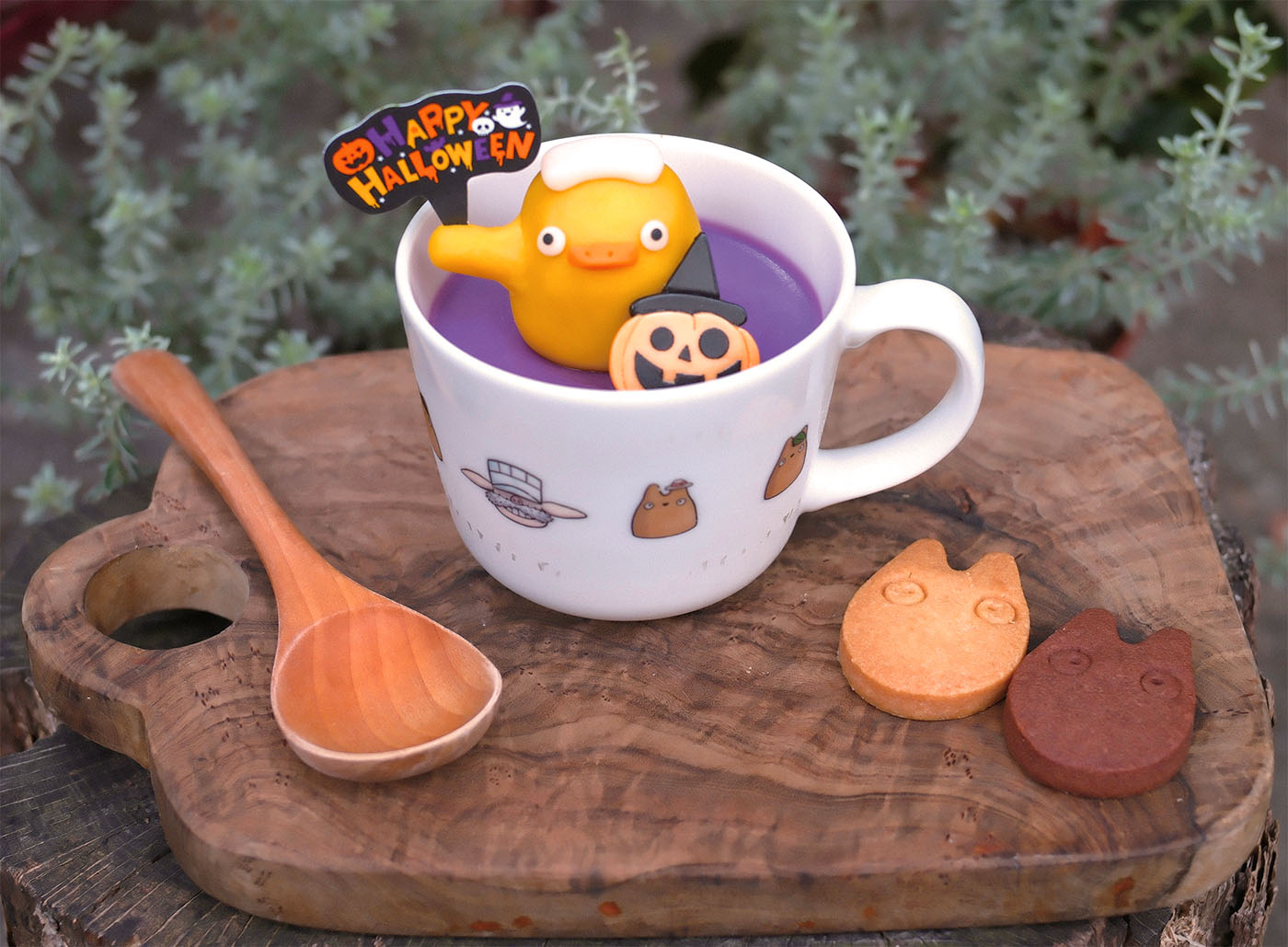 オオトリ様の紅芋プリン（ハロウィン）