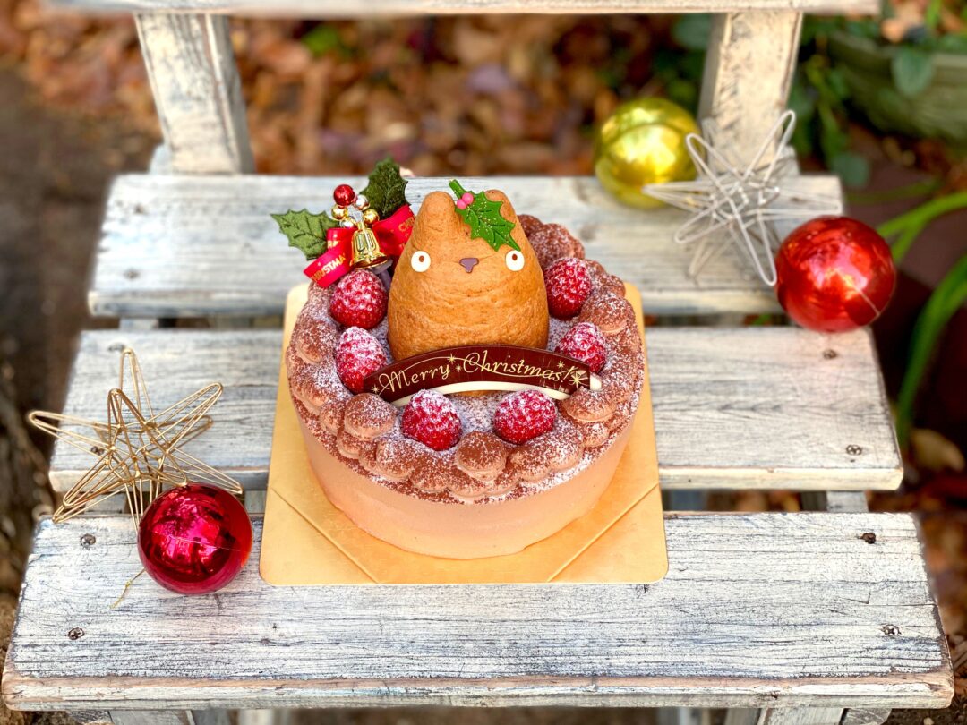 チョコとバナナのショートケーキ（クリスマス）